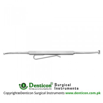 Schocket Scleral Depressor Double End With Pocket Clip Stainless Steel, 14 cm - 5 1/2"